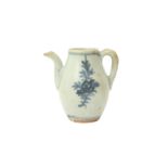 A SMALL CHINESE BLUE AND WHITE EWER 元 青花牡丹紋執壺