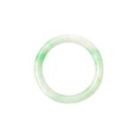 A CHINESE PALE-CELADON AND APPLE-GREEN JADE BANGLE 青白翠玉手鐲