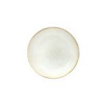 A SMALL CHINESE WHITE-GLAZED 'PEONY' DISH 清 白釉牡丹紋盤