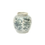 A CHINESE BLUE AND WHITE 'BLOSSOMS' JAR 明 青花花卉紋罐