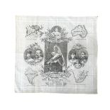 HANDKERCHIEF COMMEMORATING QUEEN VICTORIA'S RECORD-BREAKING REIGN