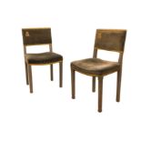 A PAIR OF ELIZABETH II LIMED-OAK CORONATION CHAIRS