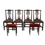 A SET OF FOUR CHAIRS AND TWO STOOLS FROM THE CORONATION OF KING GEORGE V AND QUEEN MARY