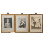 FRAMED PHOTOGRAPHS OF KING GEORGE V AND QUEEN MARY