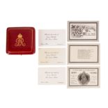 GROUP OF MOURNING CARDS COMMEMORATING THE DEATH OF QUEEN VICTORIA AND KING GEORGE VI