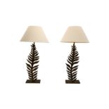 A PAIR OF OKA 'FROND' TABLE LAMPS