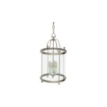 A CONTEMPOARY ANTIQUE STYLE HANGING LANTERN LIGHT