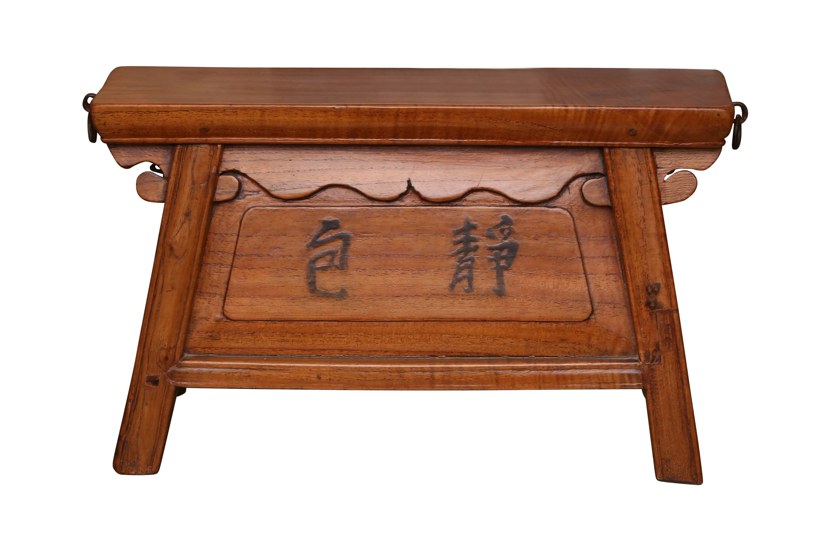 A CHINESE TABLE TOP SCROLL CHEST - Image 3 of 3