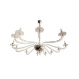 A CONTEMPORARY VENETIAN MURANO GLASS CHANDELIER