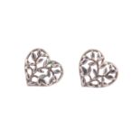 A PAIR OF SILVER EARRINGS BY BY PALOMA PICASSO FOR TIFFANY