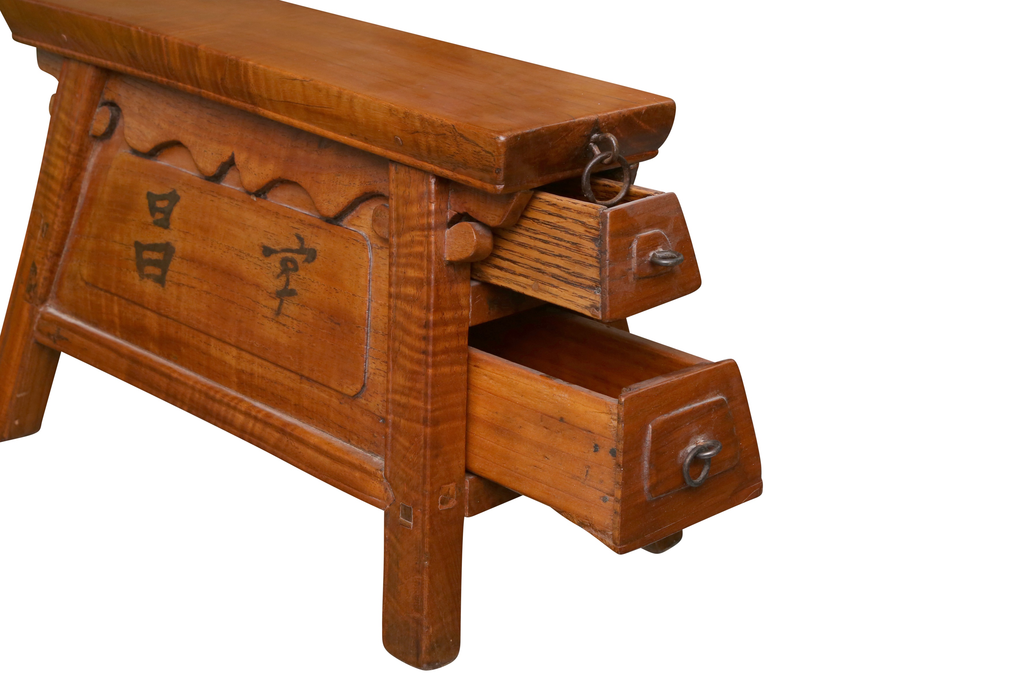 A CHINESE TABLE TOP SCROLL CHEST - Image 2 of 3