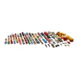 A LARGE COLLECTION OF UNBOXED PLAYWORN TOY CARS AND OTHER VEHICLES, MAINLY 1980S AND 1990S