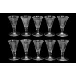 A SET OF TEN TURN OF THE CENTURY ALE GLASSES