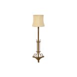 A VICTORIAN BRASS STANDARD LAMP