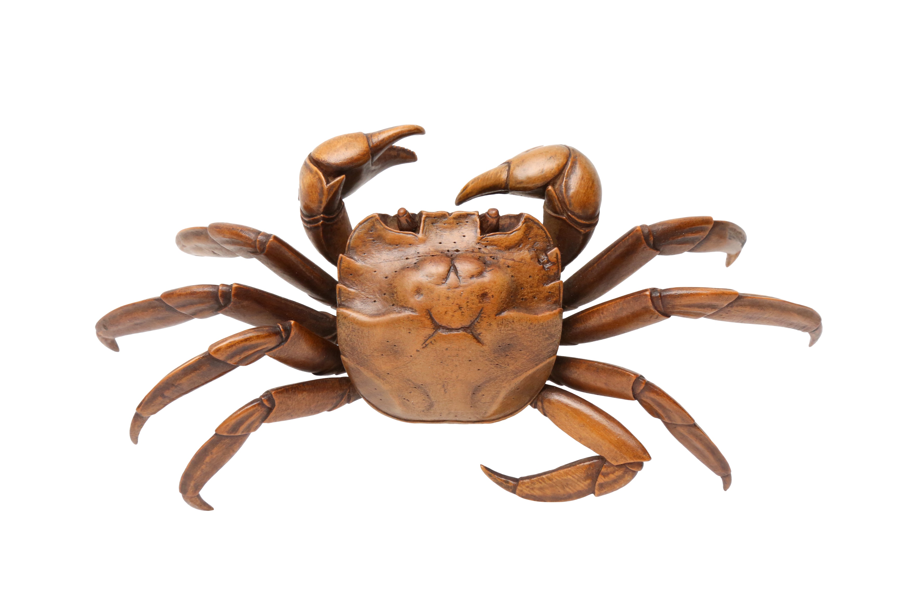 A JAPANESE WOOD OKIMONO OF A CRAB - Image 3 of 3