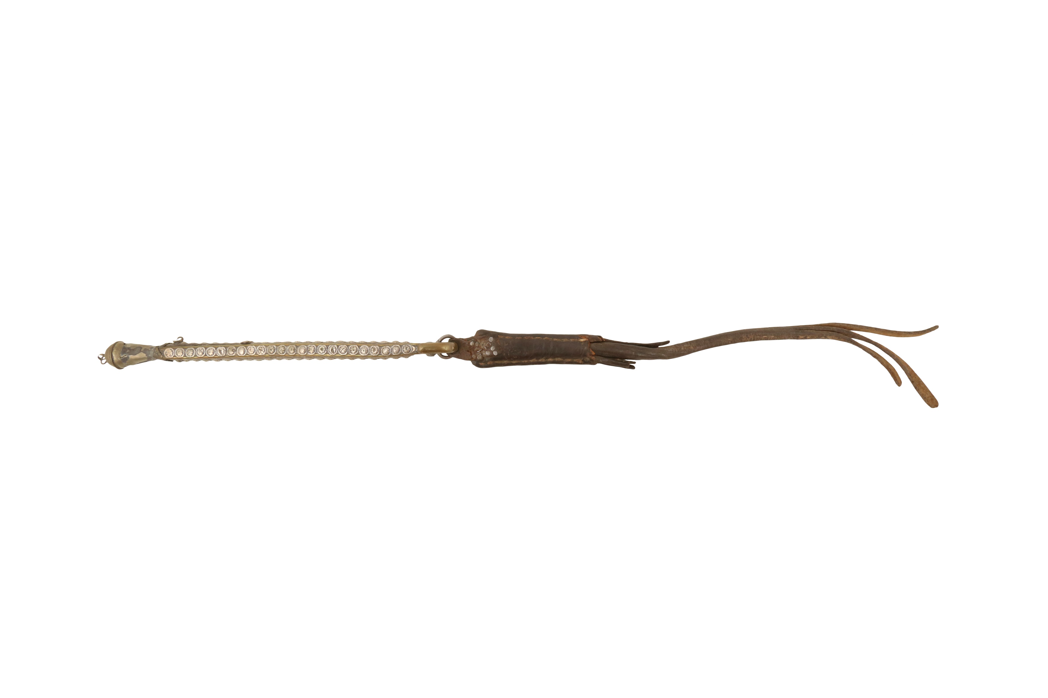 A TIBETAN WHIP 十九或二十世紀 皮鞭笞