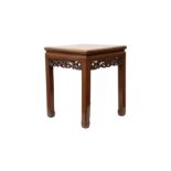 A CHINESE SQUARE-SECTION WOOD STOOL 方木凳