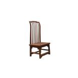 A CHINESE WOOD LOW CHAIR 十九或二十世紀 低椅子