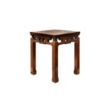 A CHINESE SQUARE-SECTION WOOD STOOL 方木凳