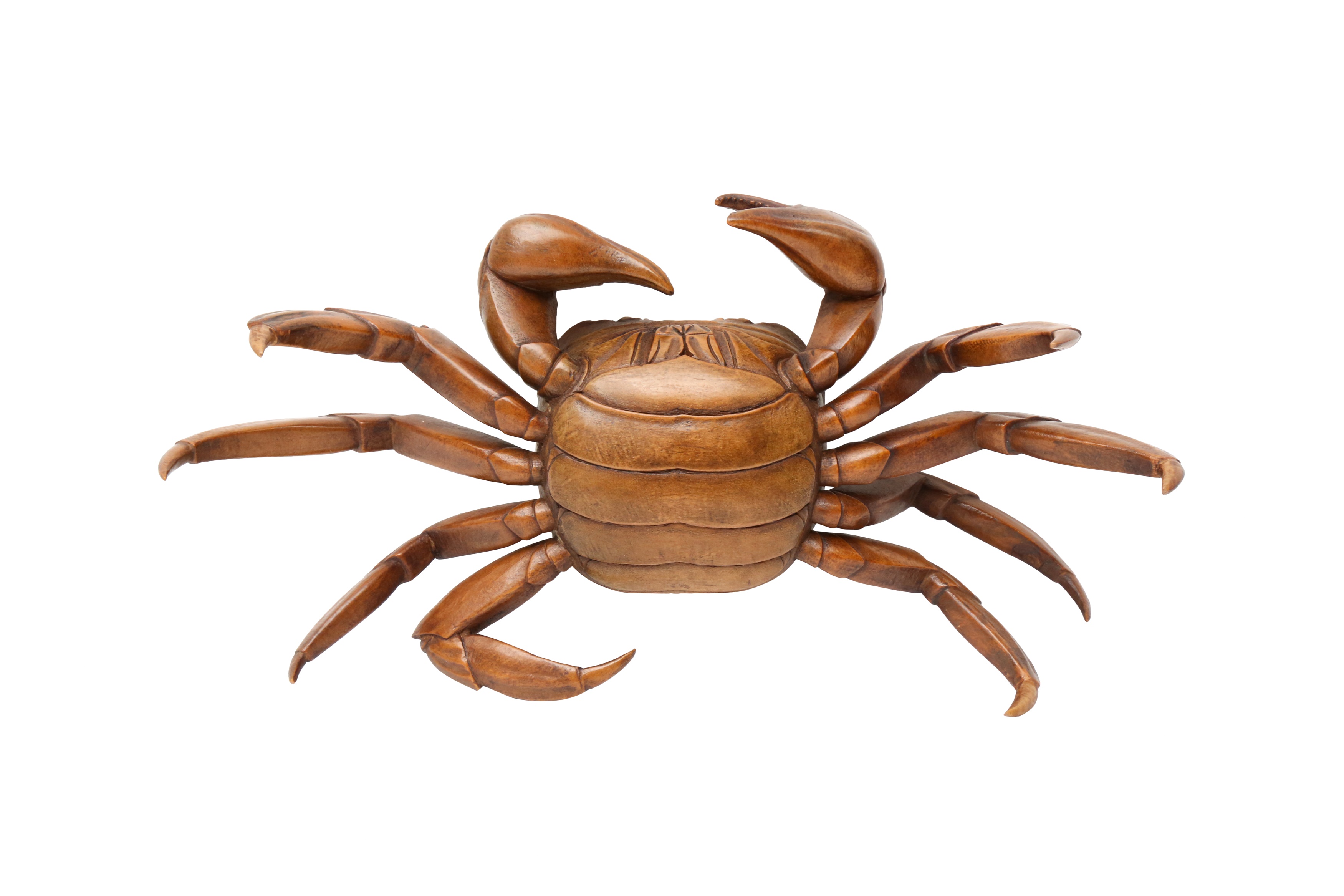 A JAPANESE WOOD OKIMONO OF A CRAB - Image 2 of 3