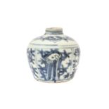 A CHINESE BLUE AND WHITE 'DEER' JAR 明萬歷 青花鹿紋小瓶