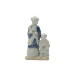A CHINESE PORCELAIN FIGURE GROUP 清十八世紀 仕女童子像