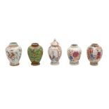 A GROUP OF SMALL CHINESE QING DYNASTY AND LATER PORCELAIN BALUSTER VASES