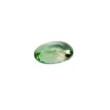 A NATURAL GREEN OVAL FACETED TOURMALINE