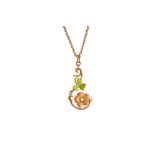 AN ENAMEL FLOWER NECKLACE