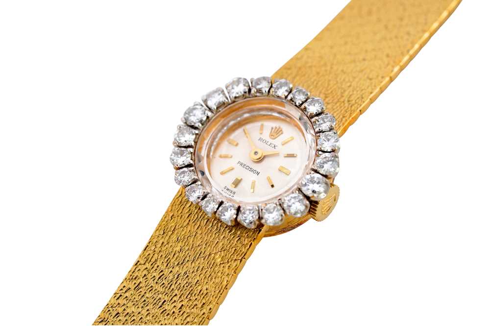ROLEX. PRECISION 18K YELLOW GOLD AND DIAMONDS. - Image 2 of 5