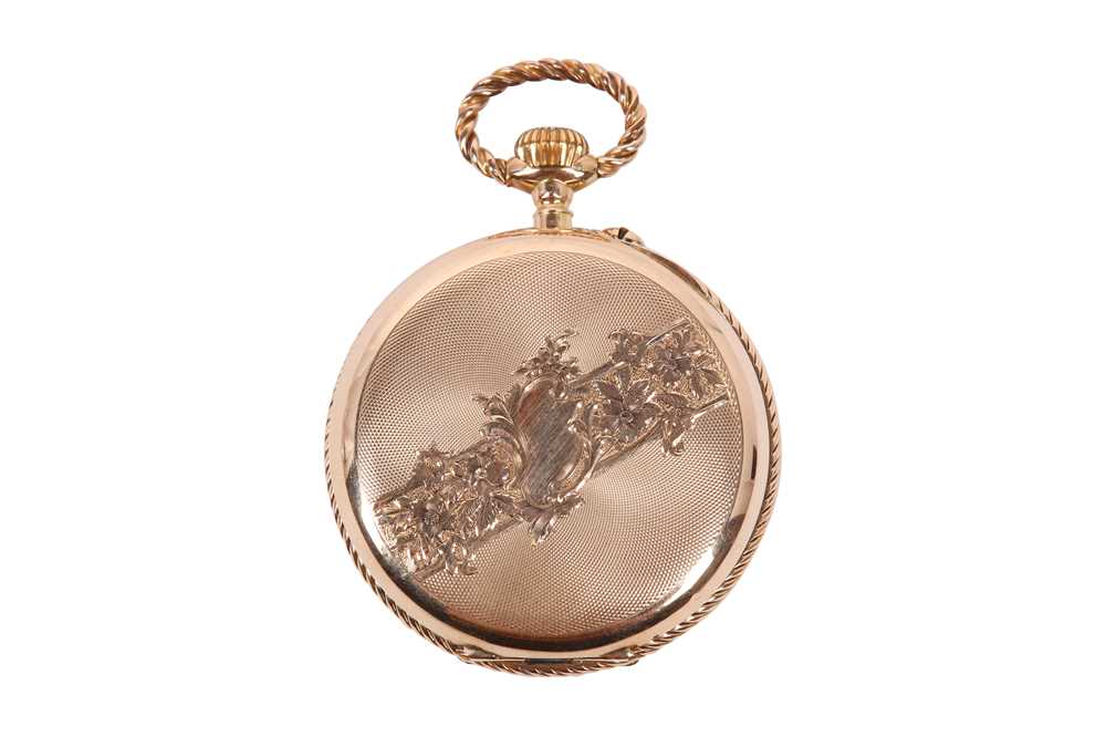 OPEN-FACE POCKET WATCH. 14K YELLOW GOLD. - Image 3 of 6