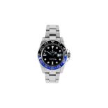 ROLEX. GMT-MASTER II BATMAN, FULL SET.