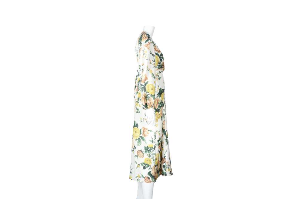 Zimmerman Ivory Silk Floral Print Midi Dress - Size M - Image 4 of 5