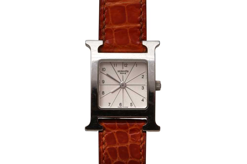 λ Hermes Heure H Stainless Steel Watch Small