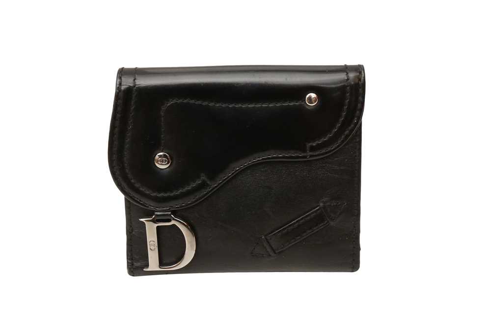 Christian Dior Black Saddle Wallet