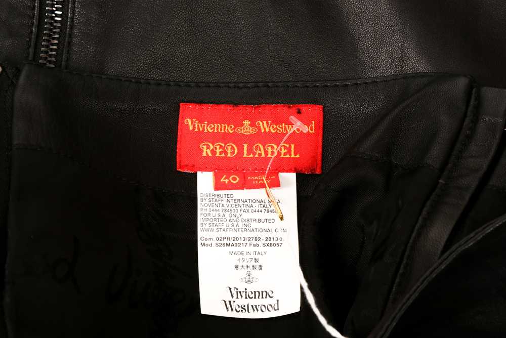 Vivienne Westwood Black Leather Pencil Skirt - Size 40 - Image 5 of 5