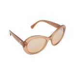 Chanel Light Brown CC Oval Sunglasses