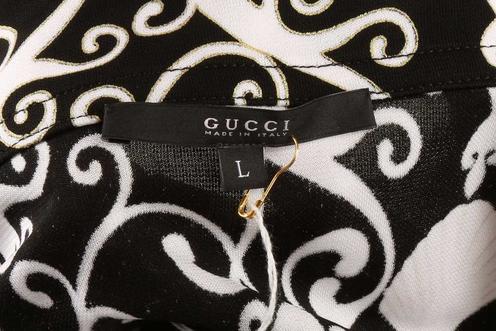 Gucci Monochrome Baroque Wrap Dress - Size L - Image 5 of 5