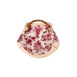 Gucci Magenta Floral Peggy Bamboo Hobo