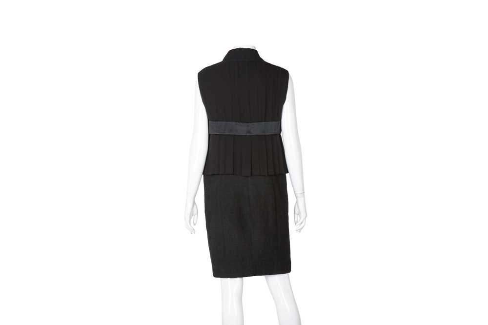 Chanel Black Silk Zip Front Sleeveless Dress - Image 3 of 5