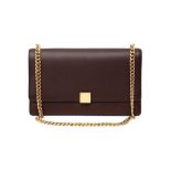 Celine Burgundy Medium Case Flap Bag