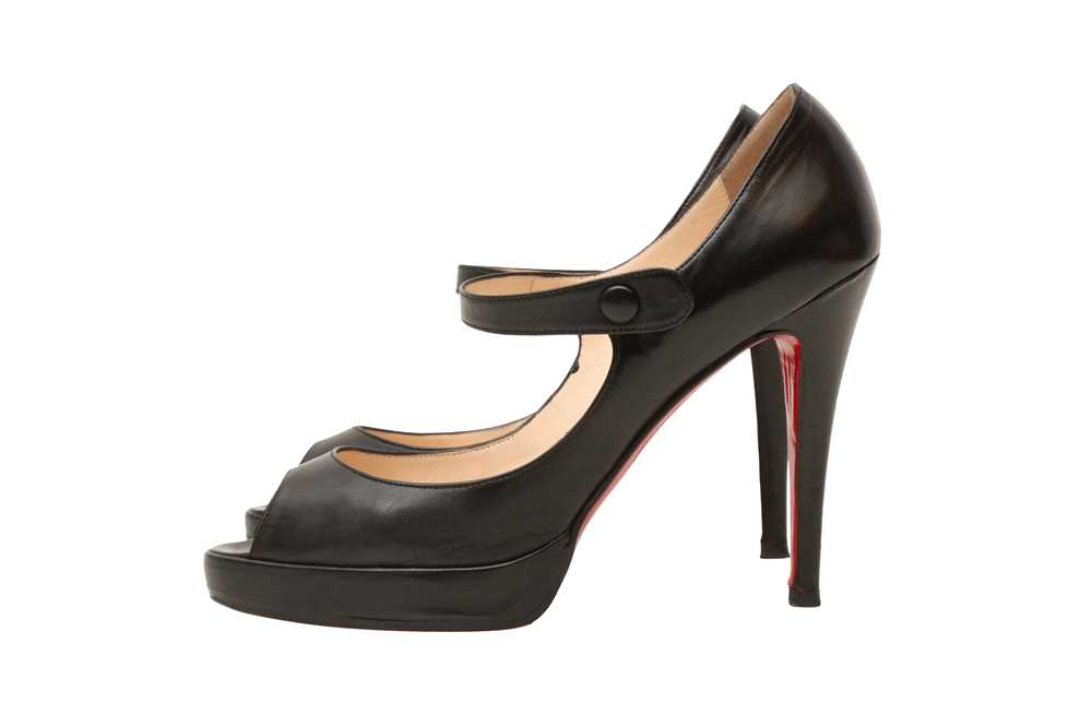 Christian Louboutin Black Iowa Zeppa Heeled Pump - Size 38.5 - Image 3 of 4