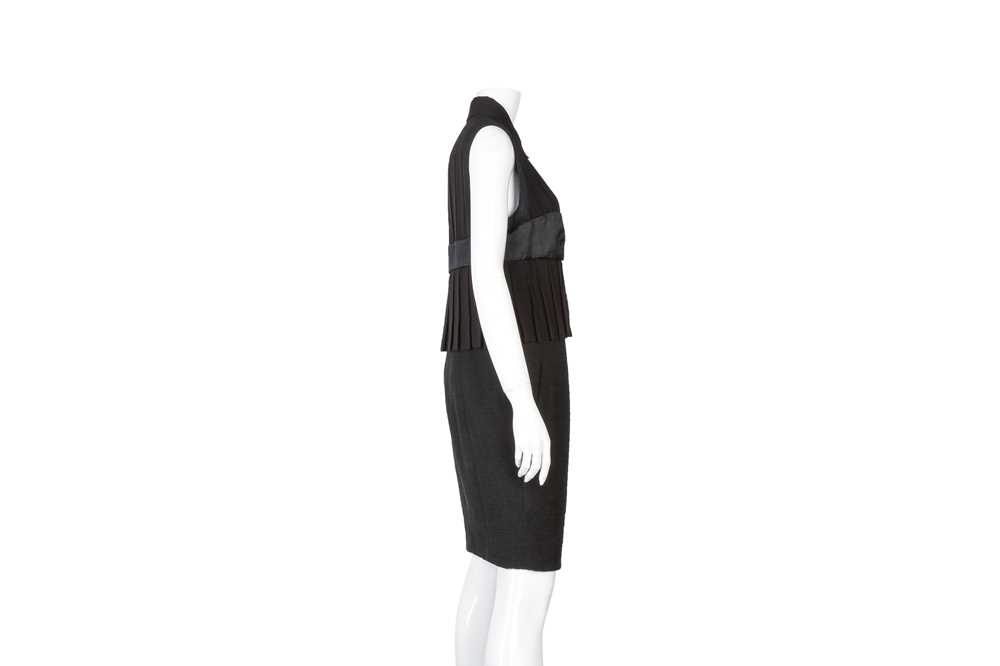Chanel Black Silk Zip Front Sleeveless Dress - Image 4 of 5