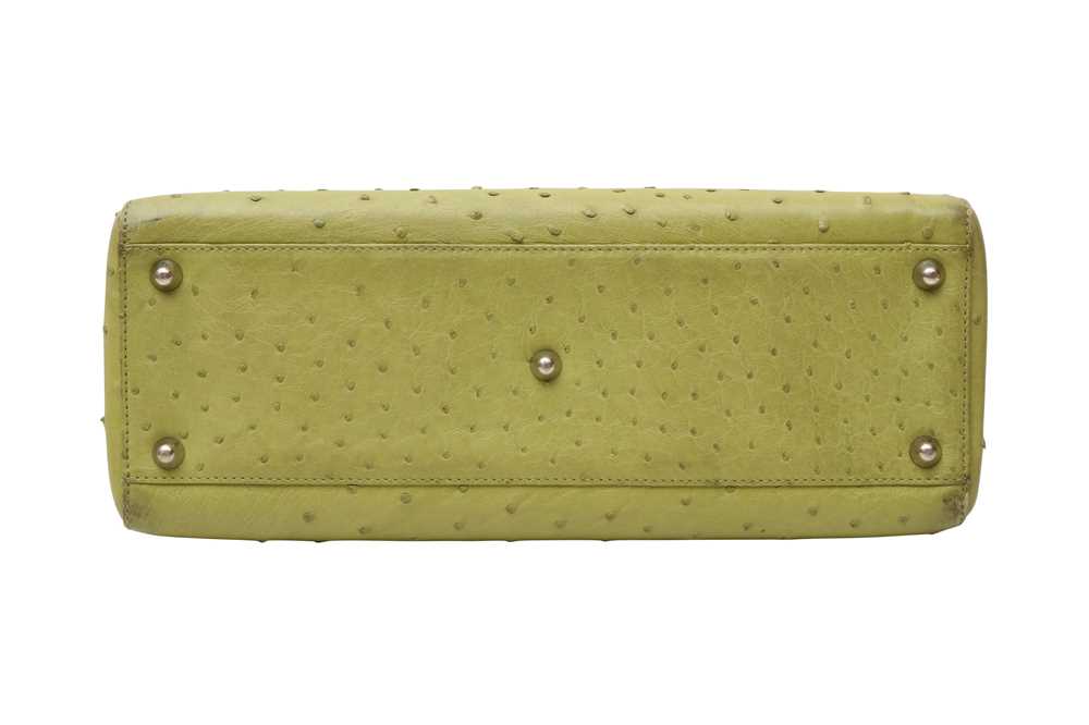 Christian Dior Lime Ostrich Medium Lady Dior Bag - Image 5 of 6