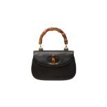 Gucci Black Bamboo Top Handle Bag