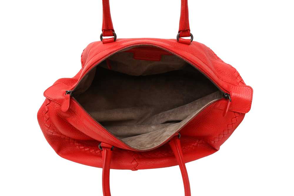 Bottega Veneta Red Cervo Disk Bag - Image 4 of 4