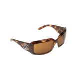 Chanel Brown CC Shield Sunglasses