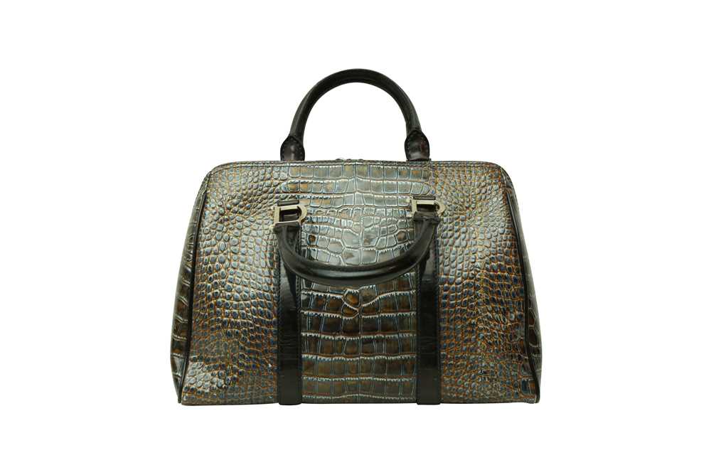Christian Dior Teal Saddle Boston Bag - Image 3 of 6