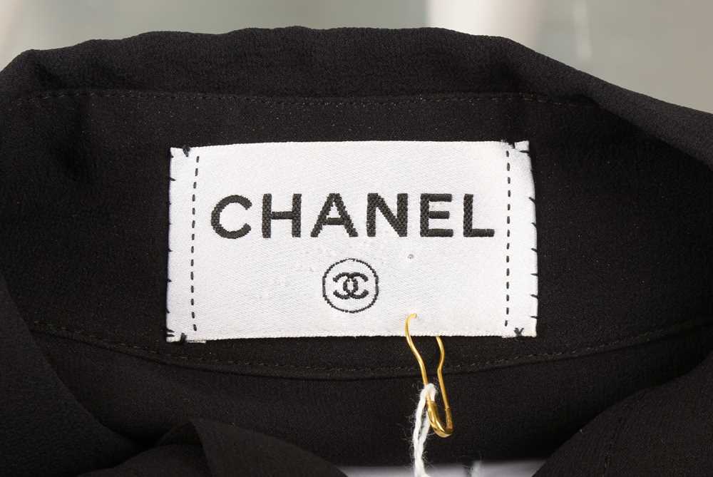 Chanel Black Silk Zip Front Sleeveless Dress - Image 5 of 5
