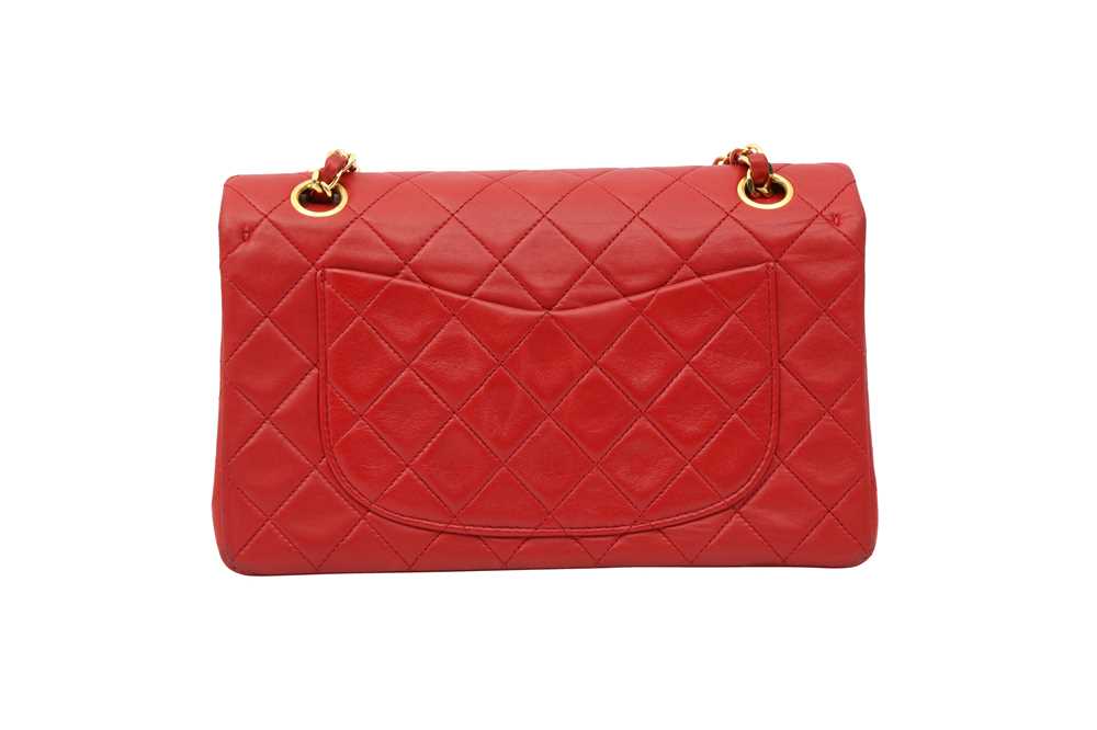 Chanel Red Small Classic Double Flap Bag - Image 4 of 8